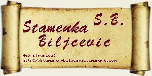 Stamenka Biljčević vizit kartica